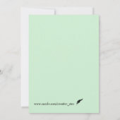 mignon vert tu seras ma femme d'honneur Invitation (Dos)