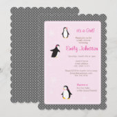 mignonette fille baby shower 5" x 7" invitation (Devant / Derrière)