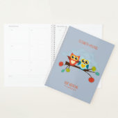 Mignonette OWLS Mariage à thème Bleu orange (Devant avec enveloppe)