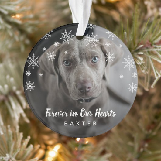 Mignonette Snowflakes Dog Photo Pet Memorial (Arbre)
