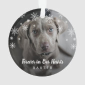 Mignonette Snowflakes Dog Photo Pet Memorial (dos)