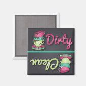 Mignonette Teacups Magnet ou lave-vaisselle propre (Recto/Verso)