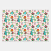 mignonette thé motif enveloppement feuilles papier (Devant)