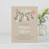 mignonette tongs plage nuptiale invitations (Debout devant)