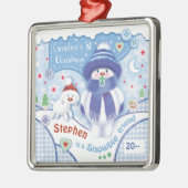 Mignonne 1er ornement de Noël pour grand-fils (Gauche)