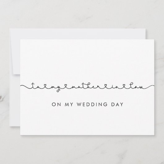 Mignonne à ma belle-mère sur ma carte de jour de m (Devant)