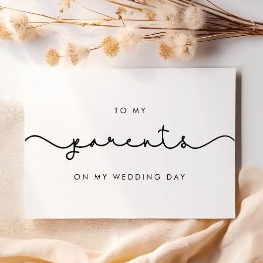 Mignonne à mes parents sur ma carte de jour de mar