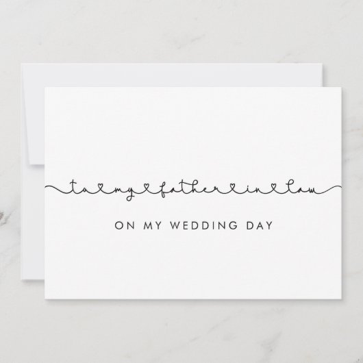 Mignonne à mon beau-père sur ma carte de jour de m (Devant)