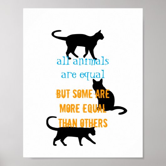 mignonne affiche murale pour amoureux de les chats (Devant)