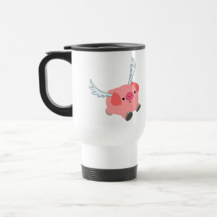 Mignonne aile caricature Cochon Commuter Mug