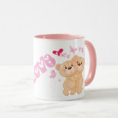 Mignonne Amour Ours Mug (Devant droit)