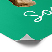 Mignonne aquarelle champignons poster de chambre f (Coin)