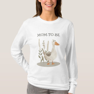 Mignonne Aquarelle Oie Maman-To-Be T-Shirt