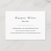 Mignonne babysitter carte de visite (Dos)