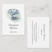 Mignonne babysitter carte de visite (Devant / Derrière)