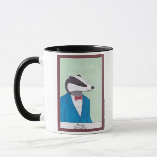 Mignonne Badger Animal Spirit Mug (Gauche)