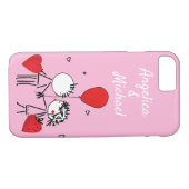 Mignonne, Baiser, Coque mariage coque iphone (Dos (Horizontal))