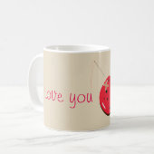 mignonne bande dessinée mug t'aime (Devant gauche)