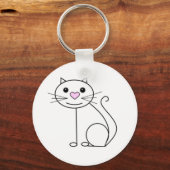 Mignonne bande dessinée porte-clés de chat (Recto)