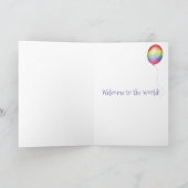 Mignonne bébé éléphant nouvelle carte bébé (arc-en (Intérieur)