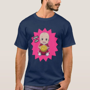 Mignonne bébé en tenue de footballeur T-shirt
