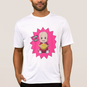 Mignonne bébé en tenue de footballeur T-shirt