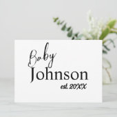 Mignonne Bébé Est. Année Faire-part de la révélati (Debout devant)