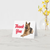 Mignonne berger allemand Chien chiot Carte de reme (Fleur jaune)