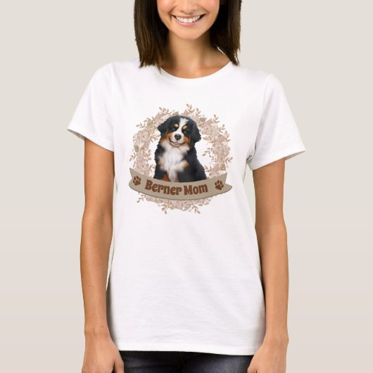 Mignonne Berner Maman Bernese Mountain Dog T-Shirt (Devant)