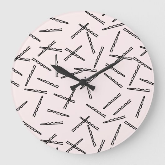 Mignonne Bobby Pins Horloge murale (Recto)
