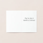 Mignonne bonhomme de neige avec carte de Noël en a (Intérieur)