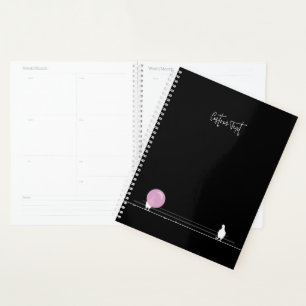 Mignonne Bubblegum Birds sur un fil noir