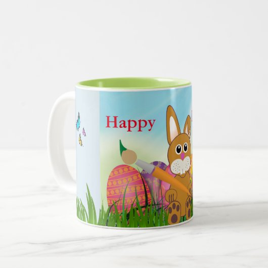 Mignonne Bunny de Pâques Conserver Mug (Devant gauche)