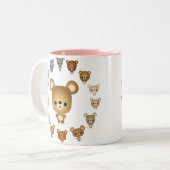 Mignonne caricature Bear Baby Mug (Devant gauche)