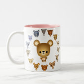 Mignonne caricature Bear Baby Mug (Gauche)