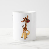 Mignonne caricature bébé Giraffe Jumbo Mug (Devant)