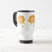 Mignonne caricature rebondissant Lion Commuter Mug (Devant gauche)