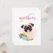 Mignonne Carlin Bonne carte de fête des mères (Devant/Arrière en situation)