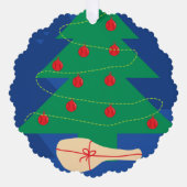 Mignonne carte de décoration de Noël de tennis ave (Recto)