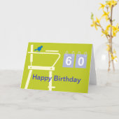 Mignonne carte de tennis pour anniversaire (Fleur jaune)