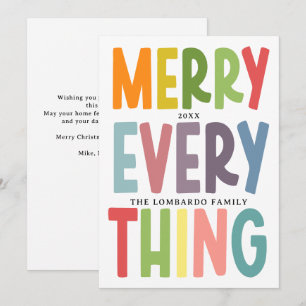 Mignonne carte festive tout inclus NON-PHOTO color