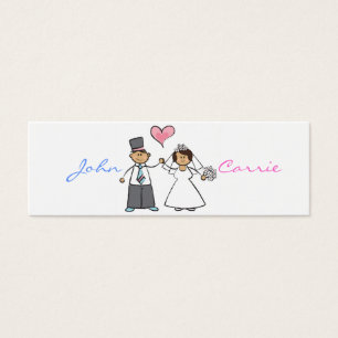 Mignonne Cartoon Brown Cheveux Couple Wedding Favo
