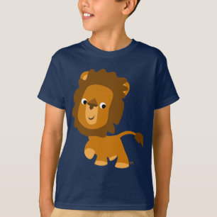 Mignonne Cartoon Content Lion Enfants T-shirt