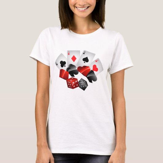 Mignonne Casino T-shirt femme jeu (Devant)