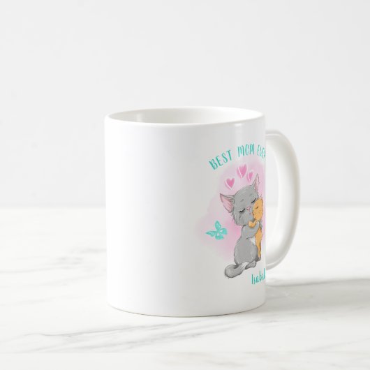 Mignonne chatte maman tasse, meilleur mamie tasses (Devant droit)