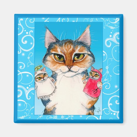 Mignonne chatte vilain ou aimant gentil (Devant)