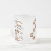 Mignonne Chien Aimer Mug en verre (Devant gauche)
