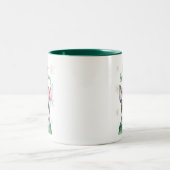 Mignonne chien de Noël deux tones Mug (Centre)