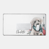 Mignonne Chien Français Rouge Blanc Bleu Tour Eiff (Clavier et souris)