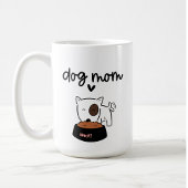 Mignonne Chien Maman tasse pawprint avec nom café 
